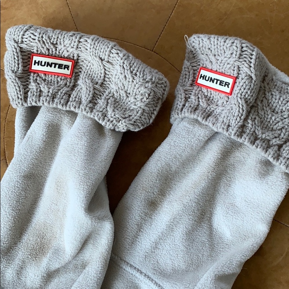 Hunter Boot Fleece Socks (light grey)